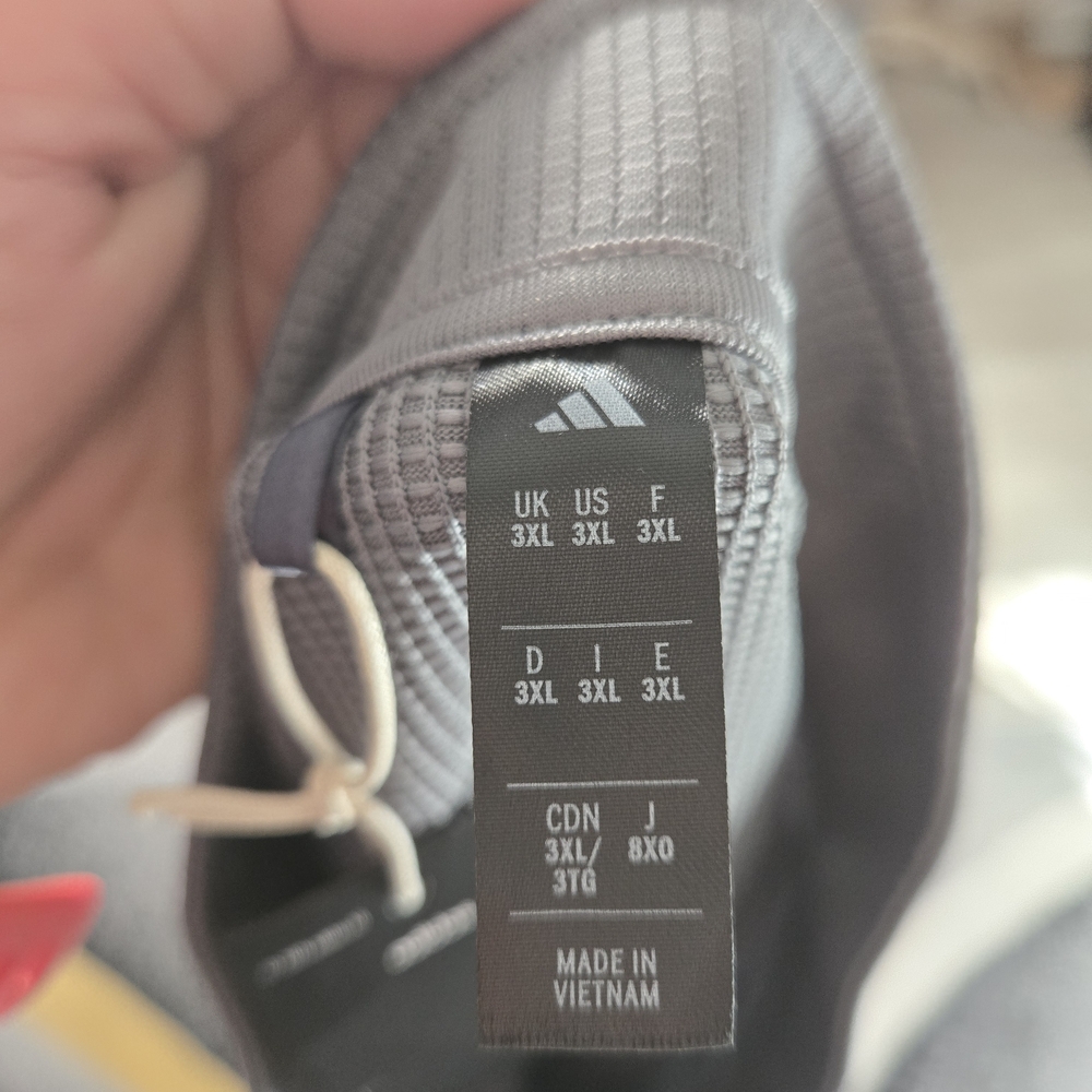 adidas Gray Long Sleeve Quarter-Zip Pullover - Picture 4 of 4